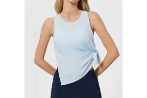 Quick-dry Yoga tank with Side-slit Hem Sleeveless Workout Yoga Tops Athletic Running Shirts for Woman