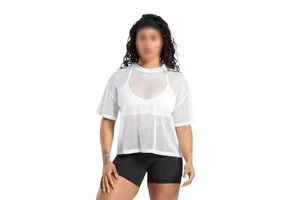 Fully Customized Lightweight Breathable Mesh Crew Neck Gym Shirt Premium Activewear Yoga Cross Fit Summer Quick-Dry