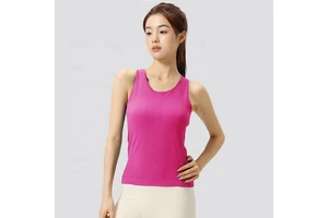 Mapleridge Germany: Longline Sports Bra Built on Cotton/Spandex Interlock Knit