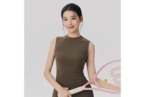 Womens Solid Breathable Tight-Fitting Yoga Sports tank Tops Small Round Neck Elastic Tennis Fitness Seamless Casual Vest