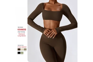 Sexy Naked Feeling Long Sleeve Yoga Clothes Outdoor Running Sports T-Shirt Quick Drying Tight Gym Workout Fitness Tops for Women