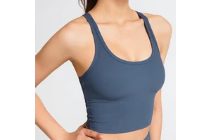 Customizable logo Wholesale Women Crop Back Sports Bra Short Crop Crop Tank Tops Yoga Gym Workout Clothing
