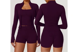 2024 Autumn Winter Zipper Long Sleeve Quick-drying Yoga Clothes Outdoor Casual Tops Training Running Sports Fitness Clothes