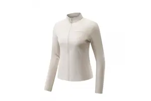 Stand Collar Slim Fit Corset Fitness Yoga Zip up Top Sport Wear Outfit Sun UV protection Long Sleeve Pilate Gym Outfit for Woman