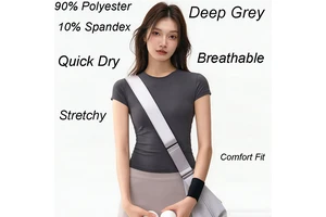 Custom LOGO Women's Quick Dry Yoga T-Shirt Breathable Mesh Short Sleeve Crew Neck Fitness Workout Top S-5XL