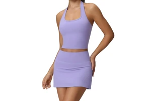 Wholesale Halter Top Tennis Set Women Beauty Back Lightweight Soft Women Yoga Set