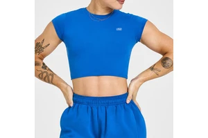 Custom Yoga Apparel Customized Training Gym Clothes Running Tops Women's Sports Gym Basic Short Sleeve Crop T-shirt for Women