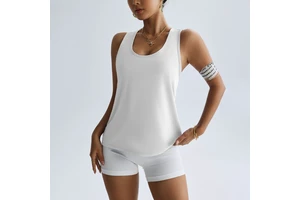 Yoga Tops Women's Loose Outdoor Moisture-wicking Sports Vest Fashion Quick-drying Fitness Training Running Cover-up