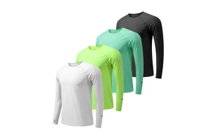 Sublimation Long Sleeve Design Logo Polyester Slim Fit Blank Running T-Shirts