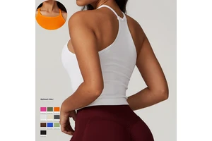 Hot Selling High Quality Yoga Top for Women Quick Dry Solid Ribbing Sport Tops for Women Casual Gym Workout Fitness Wear