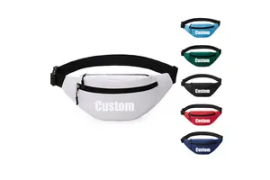 Wholesale Waterproof Oxford Cloth Digital Printing Adjustable Shoulder Strap Blank Running Sport Outdoor Travel Waist Bag
