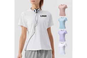 Women's Compression Shirt Short Sleeved Fitness Top, Quick Drying Elastic Sports Base Layer, Quick Drying Gym Yoga Running