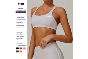 Custom High Quality Breathable Four-Way Stretch Yoga Sports Bras Tight-Fitting Quick-Drying Spandex/Nylon Backless Sports Top
