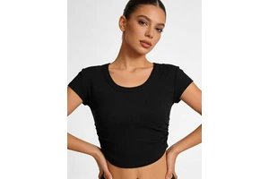 Women's Casual Sleeveless Workout Crop Tops Breathable Athletic Tank Top Yoga Running Quick Dry Skinny Fit Plus Sizes Front Logo