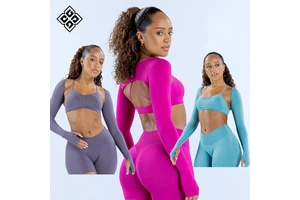 Custom Long Sleeve Yoga Tops Nylon Lightweight Workout Sport Clothing Women Seamless Gym Yoga Shawl