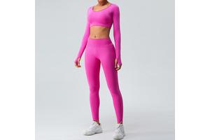 New High Quality Europe and the United States Seamless 90% Nylon Fast Drying Cross Back Yoga Sports Fitness Tops