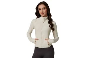 Slimming Fitness Long-Sleeve Yoga Top Simple Design Cardigan Women's Outerwear