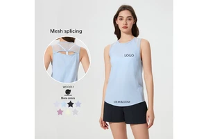 Xsunwing New Style Women Sexy Activewear Gym Fitness Yoga Singlets Running Training tank Top Sports Shirts Running Vest WDQ051