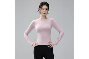Women's Slim Fit Lightweight for Long Sleeve Breathable Quick-Dry T-Shirt for Yoga & Running Training Pilates