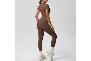 Women's Plus Size Sports Running Top Solid Brushed Fitness Yoga T-Shirt Front Short Sleeved Tight Fitting Wholesale Yoga Shirts