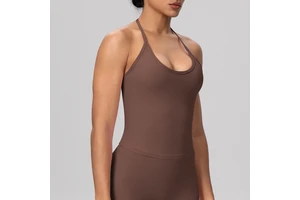 Fashion Women's Halter Neck Sports Tank Top, Tight-Fitting Design, Suitable for Yoga Practice