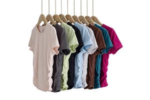 Ribbed High-Elastic Lightweight Women's T-Shirt Slim Waist Yoga Quick-Drying Short Sleeve Top All-It-Take Features Plus Size