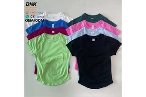 Short Sleeve Top for Women Gym Crop Top Light Weight Yoga Top Shirt Stretchy Workout Clothes Running Sports Shirts