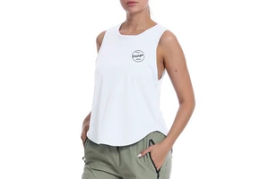 Back Slit Sports Racerback Tank Top Quick Dry Yoga Clothing Loose Running Fitness Vest Sleeveless Tops Women Yoga Tank Top