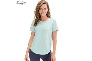 EVELYN Women's Loose Yoga Top Quick-Drying Casual Workout Clothes Breathable Running Top OEM ODM