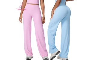 High Waist Wide Leg Sports Pants Plus Size Breathable Yoga Gym Leggings for Women Running Fitness Push up Leggings