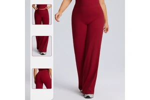 Custom S-3XL High Waisted Workout Fitness Straight Wide Leg Yoga Pant Plus Size Gym Sports Fitness Leggings For Women