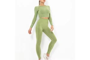 Women's Gym Wear Workout Sets Breathable Spandex/Polyester High-Waisted Elastic Waist Sleeveless Digital Seamless Front Yoga