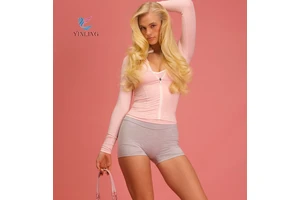 OEM Women Halter Top Backless Plus Size Scroop Neck Crop Top Ribbed Knit Lounge Wear Women's Yoga Wear Sets