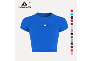 Women Seamless Short Sleeve Shirts High Stretch Yoga Top Fitness Gym Wear Ropa Deportiva Mujer