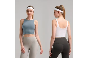 High Neck Yoga Tank Top for Women Naked Feel Fitness Bra Brushed Soft Integrated Beautiful Back Sports Bra Sleeveless Top