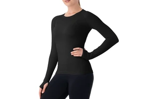 Women's Advanced Seamless Yoga Top Long Sleeve Compression Shirt Breathable Gym Fitness Trend Durability and Belly Control