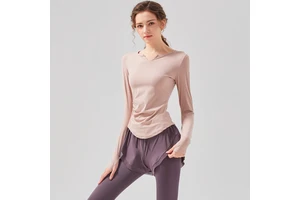 Women's Breathable Quick-drying Sports Running Fitness Set Tight-fitting Long Sleeve Yoga Two-piece Suit