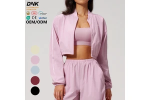 EWT2549 New Zippered Workout Yoga Sweatshirt Sports Top Fashion Long Sleeve Gym Yoga Jacket Women