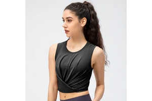 High Quality Loose Athleisure Women's Sports Yoga T-shirts Lightweight Workout Ladies Sportswear Gym Wear