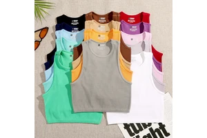 High Quality Custom Logo Women Solid Rib Sleeveless Vest Sport Gym Clothing Quick Drying Skin Friendly Yoga Tops