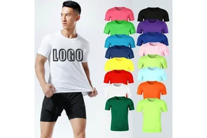 High Quality Polyester Spandex Quick Dry Fitness Short Sleeve Sports Running Workout Gym t Shirt