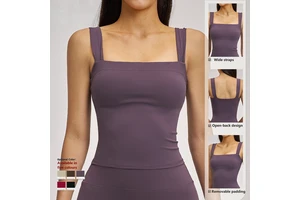 XW-EBX4520 New Arrival Stretchable Sports Top with Wide Straps Custom Logo Wholesale Gym Fitness Workout Clothes Yoga Activewear