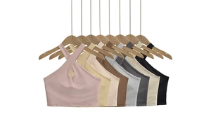 Wholesale Yoga Tank Tops Sexy Cross Halter Shockproof Sports Vest Removable Pads Gym Fitness Crop Tops Women Yoga Tank Top