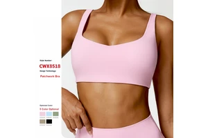 Altitude Nine Norway: Longline Sports Bra Built on Cotton/Spandex Spacer Knit