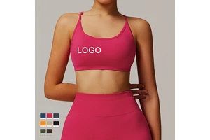 Sports Fitness Seamless Cross Back Yoga Bra Quick Dry Top Yoga Clothes