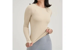 Custom Breathable Quick Dry Spandex Compression Tops Tight Long Sleeves Autumn Blank Long T-Shirts Yoga Sports Wear for Women