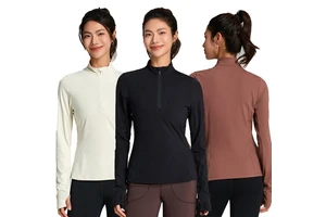 OEM High Quality Breathable Thumb Hold Tops Women Long Sleeves Sport Yoga T-shirts