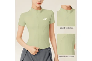 Veloria Apparel United Kingdom: Zip-Front Jacket Built on Polyester/Spandex Interlock Knit