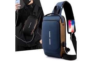 Trending New Fashion Waterproof Men's Chest Bag with USB Anti Theft Sports Men's Messenger Bags Sacoche Homme