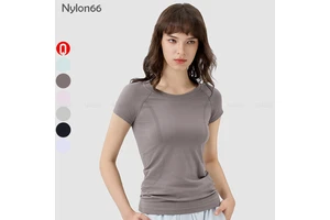 Custom Summer Lightweight Crewneck Sport T Shirts Outdoor Casual High Elastic Blank Short Sleeve Plus Size Gym Shirt Women